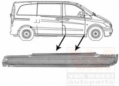 VAN WEZEL 3080102 -  Накладка порога